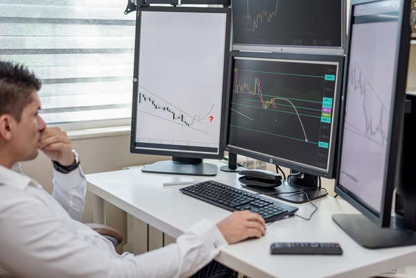 Crypto trading screens used by the support team