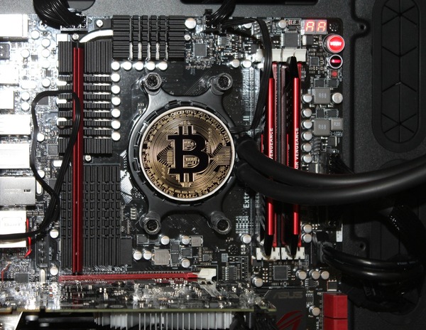 Digital technology illustration of a crypto exchange process